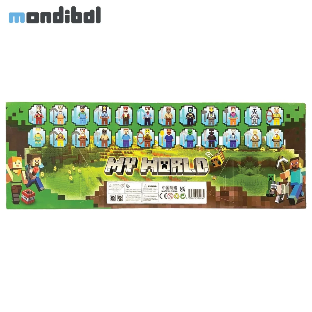 ساختنی مینی فیگور مدل ماینکرفت بسته 24 عددی Minecraft 2