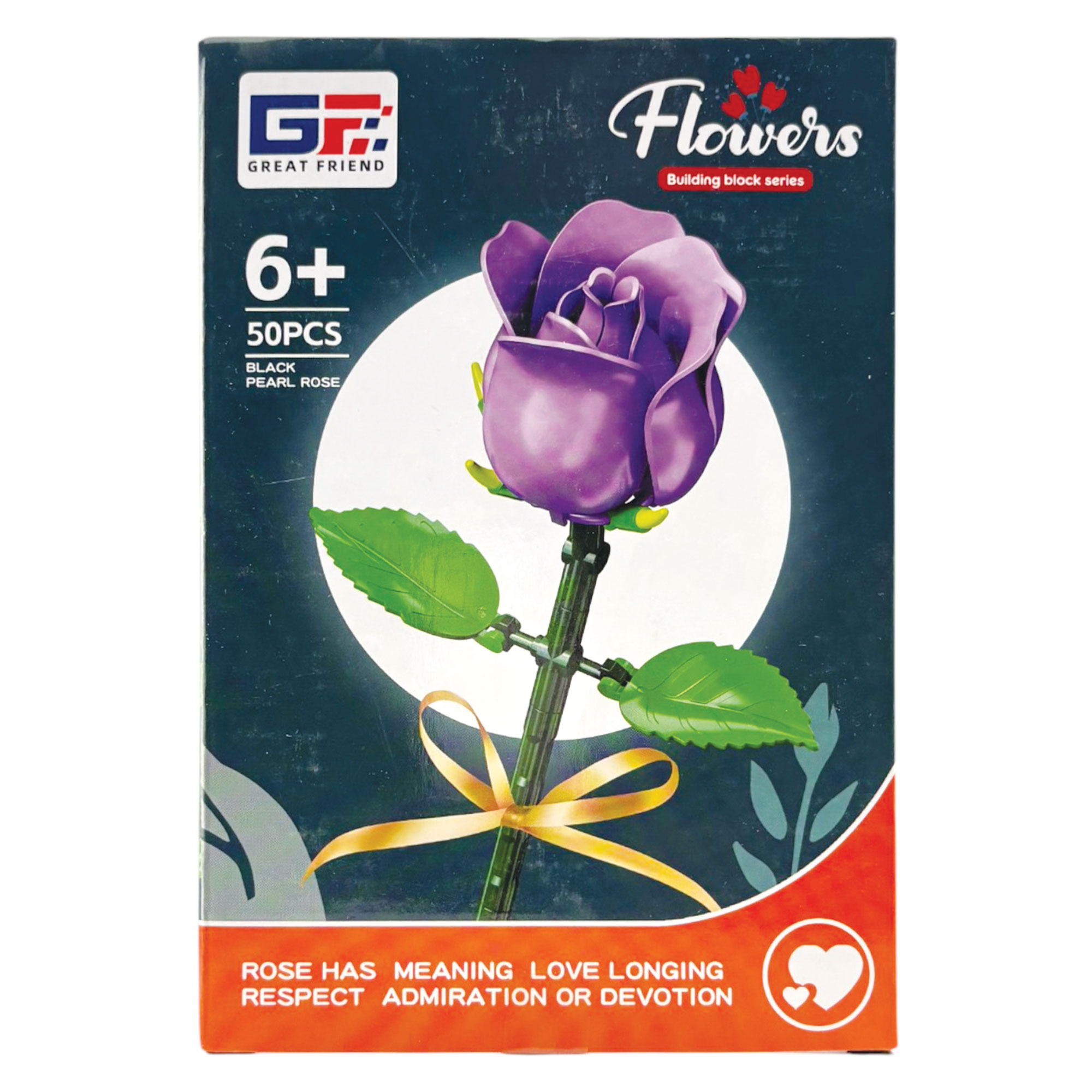 85 ساختنی GF مدل گل رز بنفش Purple Rose Flower