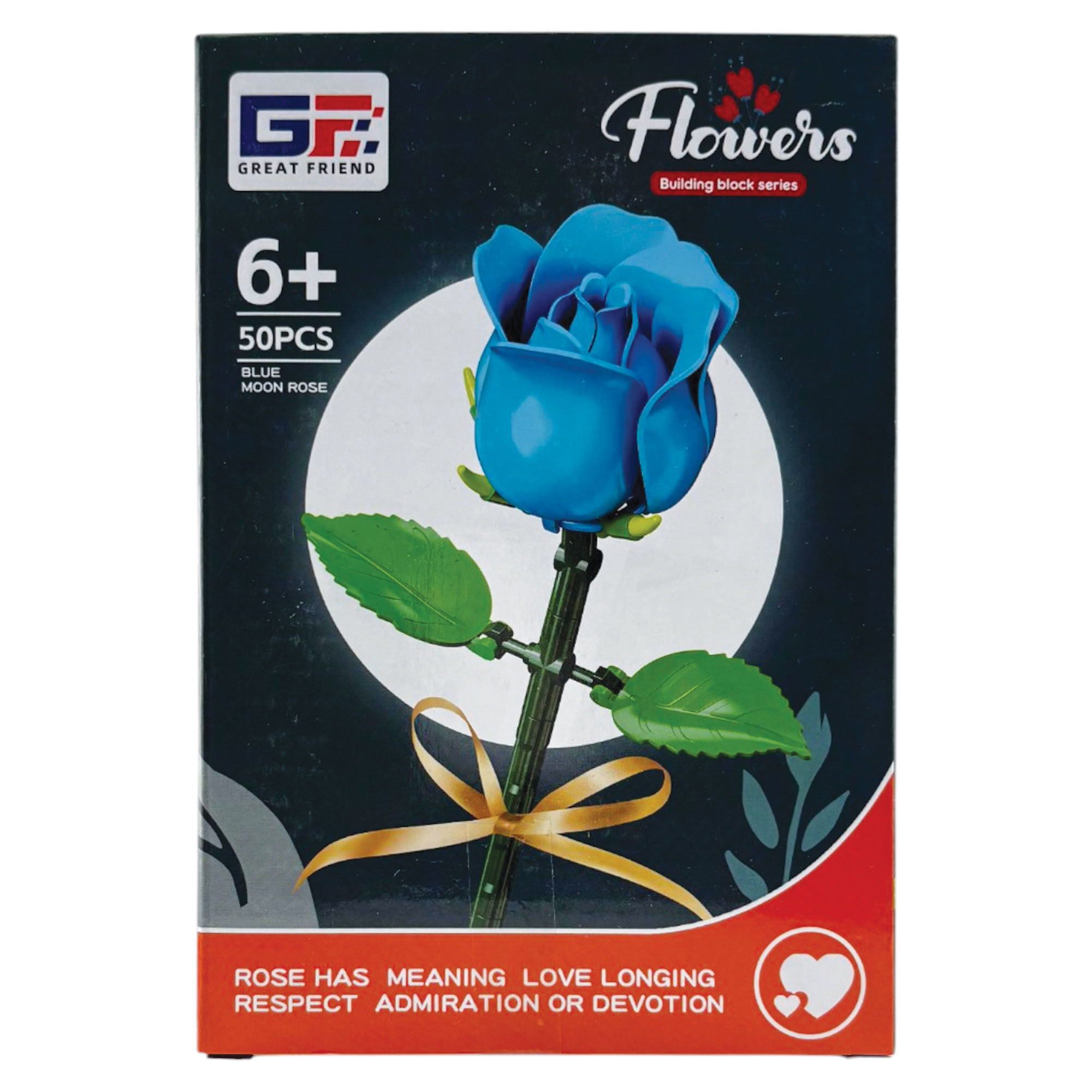 87 ساختنی GF مدل گل رز آبی Blue Rose Flower